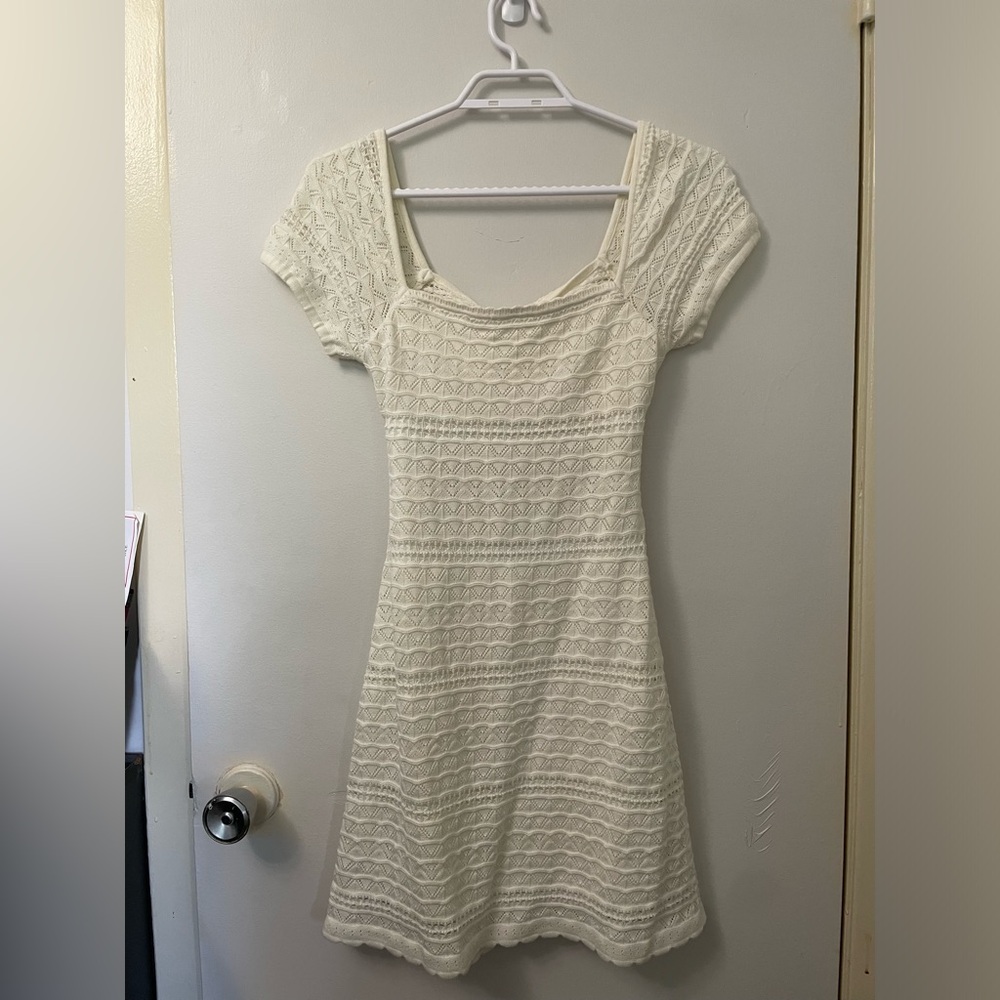 Hollister Ivory Lace Mini Dress